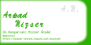 arpad mizser business card